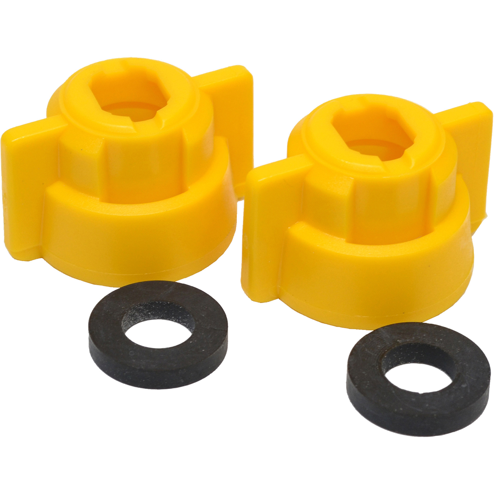 Valley Industries Quick Attach Sprayer Nozzle Caps - 2-Pack, 300 PSI, Yellow, Model# 34-140042-CSK